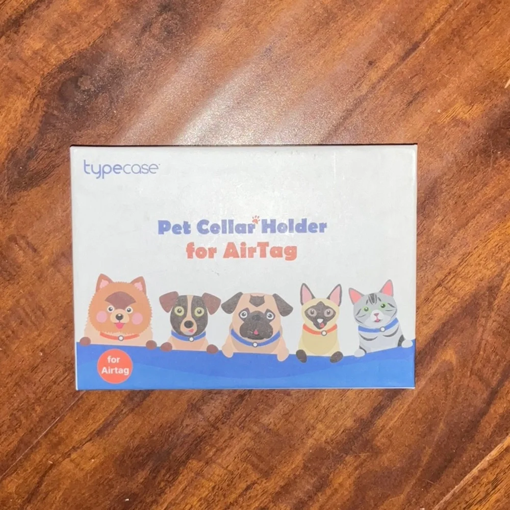AIRTAG CAT/DOG COLLAR HOLDER BLACK (2 PACK) PLASTIC WATERPROOF; NWT